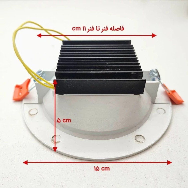 پنل LED سقفی توکار 12 وات مدل روناک بک لایت شاهچراغ هیتسینک آلومینیوم گارانتی2ساله