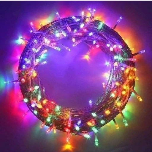 ریسه سوزنی 100 ال ای دی مولتی هفت رنگ طول 9 متر جنس درجه 1